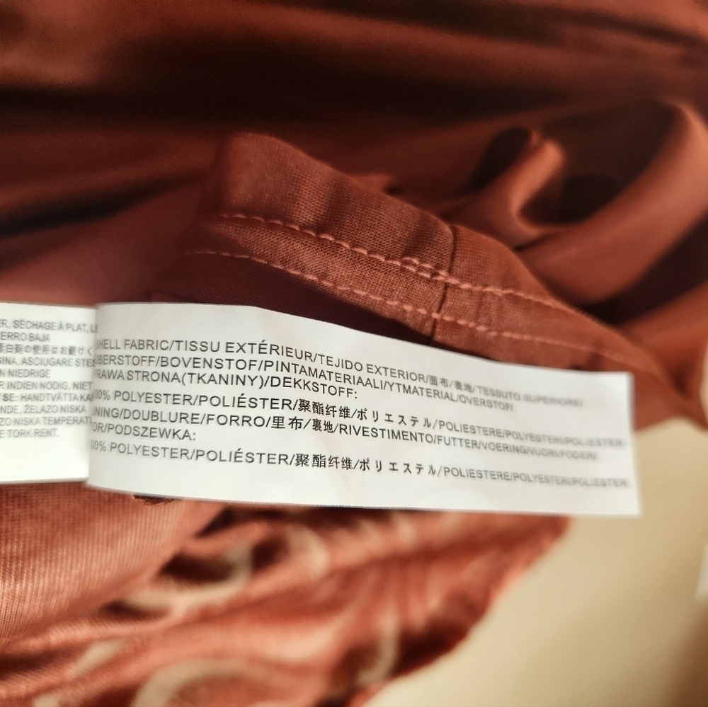 Moon River Rust Square Neck Half Puff Sleeve Mini… - image 12